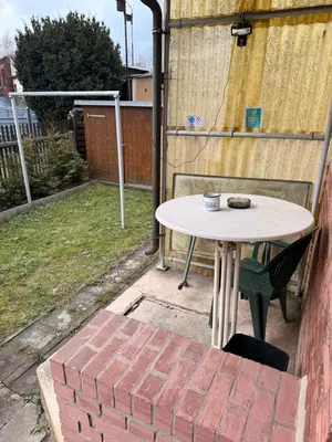 Ein Patio oder anderer Außenbereich in der Unterkunft Ferienwohnung Goldener Drache