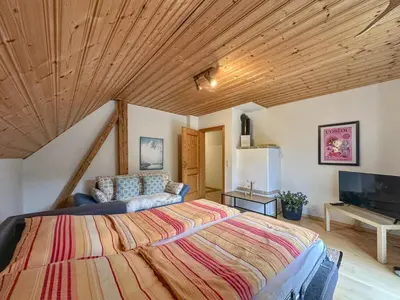 Ein Bett oder Betten in einem Zimmer der Unterkunft Weiherblasch II