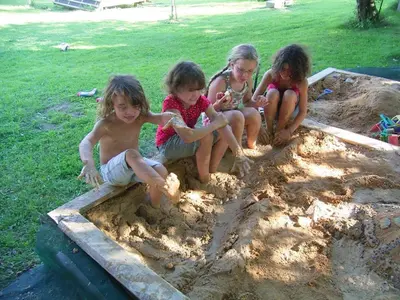 Kinder, die in der Unterkunft Hanauerhof übernachten