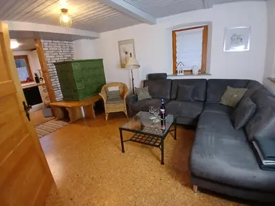 Ein Sitzbereich in der Unterkunft Ferienhaus Plech