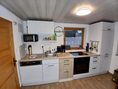 Küche/Küchenzeile in der Unterkunft Ferienhaus Plech