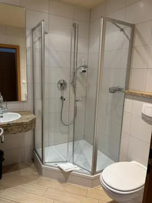 Ein Badezimmer in der Unterkunft Landgasthof Freiberger