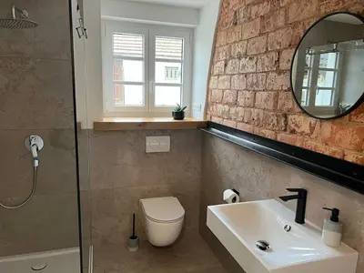Ein Badezimmer in der Unterkunft Holiday home in Ahorntal with swimming pool