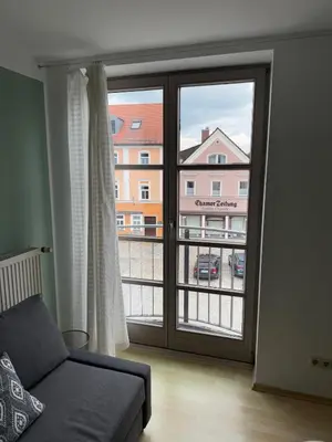 Ein Sitzbereich in der Unterkunft Stadt-Appartment Furth im Wald Drachenstich WLAN