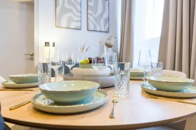 Grundriss der Unterkunft FlowApartment Hof, 24h Checkin, IR-Sauna, Parkplatz, WLan250Mbit