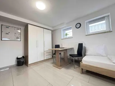 Ein Bett oder Betten in einem Zimmer der Unterkunft STB116 smarte Monteurwohnung
