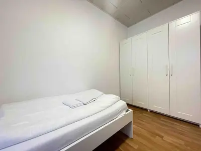 Ein Bett oder Betten in einem Zimmer der Unterkunft SAD262 große Monteurwohnung