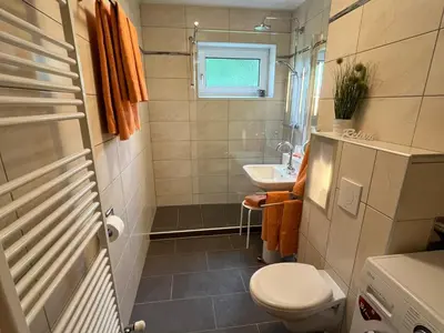Ein Badezimmer in der Unterkunft Ferienwohnung Barokas
