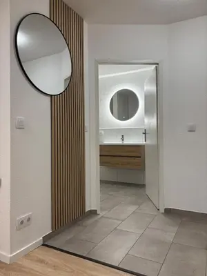 Ein Badezimmer in der Unterkunft Modern apartment with feel-good factor