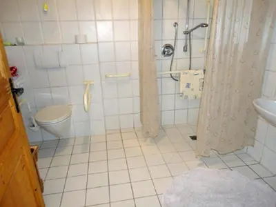 Ein Badezimmer in der Unterkunft Hendlmühle