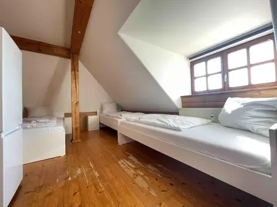 Ein Bett oder Betten in einem Zimmer der Unterkunft SAD263 praktische Monteurwohnung