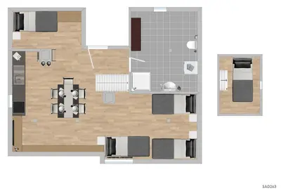 Grundriss der Unterkunft SAD263 praktische Monteurwohnung