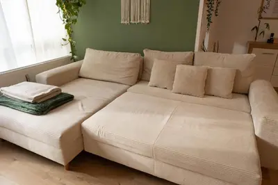 Ein Sitzbereich in der Unterkunft Moderne Maisonettewohnung