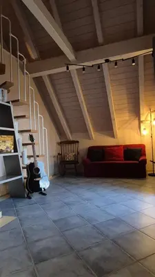 Ein Sitzbereich in der Unterkunft Ferienwohnung Ankerplatz
