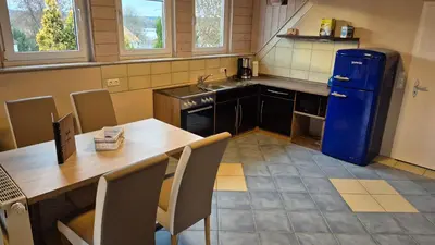 Küche/Küchenzeile in der Unterkunft Ferienwohnung Ankerplatz