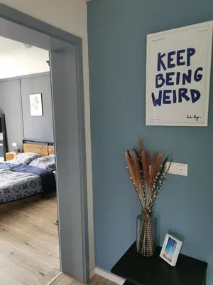 Ein Bett oder Betten in einem Zimmer der Unterkunft Mente Azul