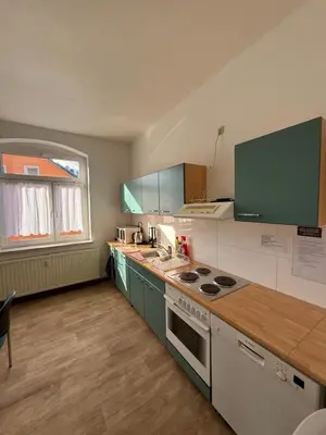 Küche/Küchenzeile in der Unterkunft Ferienwohnung Goldener Drache