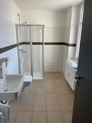 Ein Badezimmer in der Unterkunft GleisEiNS