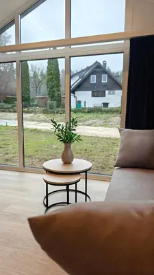 Ein Sitzbereich in der Unterkunft Ferienhäuser Dettenhöfer - Tor zur Fränkischen Schweiz