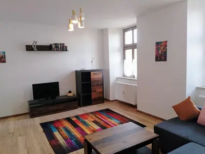 Ein Sitzbereich in der Unterkunft Apartment Rittergut Plohn by Interhome