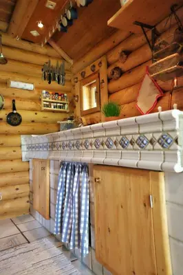 Küche/Küchenzeile in der Unterkunft Holiday Home Finnisches Holzhaus by Interhome
