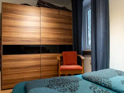 Ein Bett oder Betten in einem Zimmer der Unterkunft Apartment mit zwei Schlafzimmern und Terrasse by Interhome