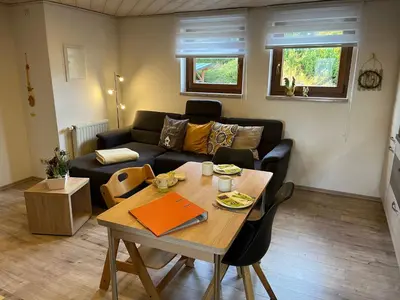 Ein Sitzbereich in der Unterkunft Apartment FeWo Siebert by Interhome