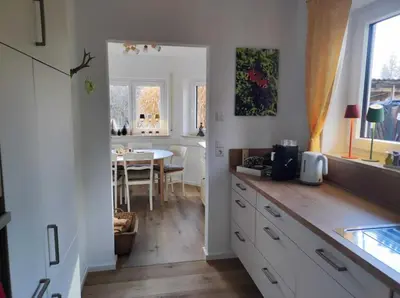 Küche/Küchenzeile in der Unterkunft Caro´s Landblick