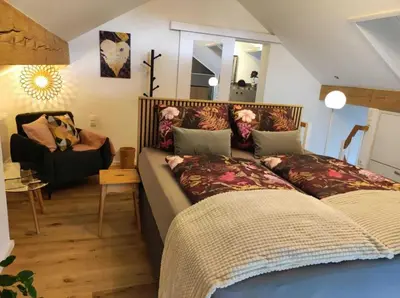 Ein Bett oder Betten in einem Zimmer der Unterkunft Caro´s Landblick