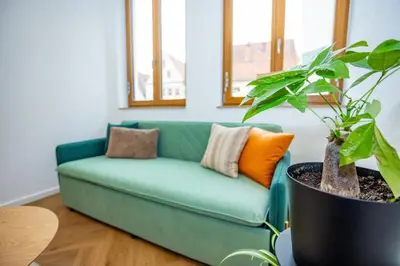 Ein Sitzbereich in der Unterkunft Fidelios Altstadt Appartements