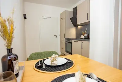 Küche/Küchenzeile in der Unterkunft Fidelios Altstadt Appartements