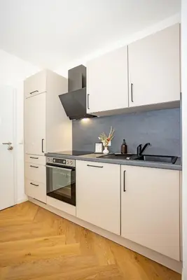 Küche/Küchenzeile in der Unterkunft Fidelios Altstadt Appartements
