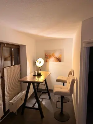 Ein Sitzbereich in der Unterkunft Komfortable moderne Ferienwohnung 43 qm
