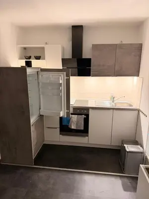 Küche/Küchenzeile in der Unterkunft Komfortable moderne Ferienwohnung 43 qm