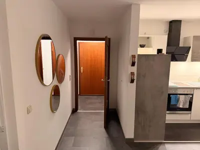 Küche/Küchenzeile in der Unterkunft Komfortable moderne Ferienwohnung 43 qm