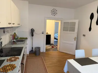 Küche/Küchenzeile in der Unterkunft Nice Ferienwohnung Bayreuth