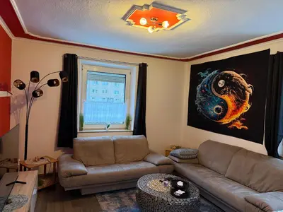 Ein Sitzbereich in der Unterkunft Nice Ferienwohnung Bayreuth