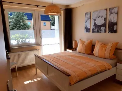 Ein Bett oder Betten in einem Zimmer der Unterkunft Apartment Fewo Kranichsee WGH by Interhome