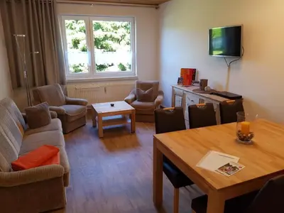 Ein Sitzbereich in der Unterkunft Apartment Fewo Auersberg WGH by Interhome