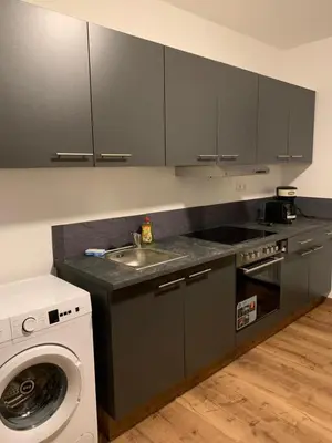 Küche/Küchenzeile in der Unterkunft B16 City-Apartment, zentrales City-Apartment mit 4 Betten