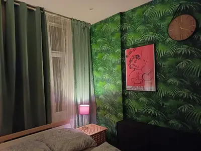 Ein Bett oder Betten in einem Zimmer der Unterkunft Das Moritz- Self Check In