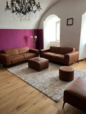 Ein Sitzbereich in der Unterkunft Schloss1611 B&B