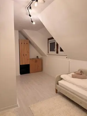 Ein Bett oder Betten in einem Zimmer der Unterkunft Waldruhe Bad Steben