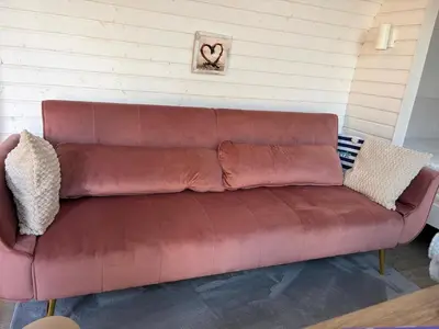 Ein Sitzbereich in der Unterkunft Seeperle Weißenstadt Haus Waldstein