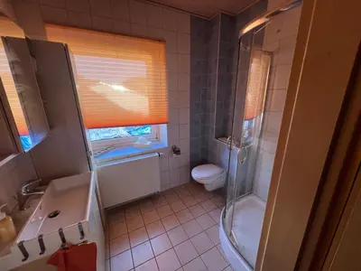 Ein Badezimmer in der Unterkunft Ferienwohnung Arnoldshammer
