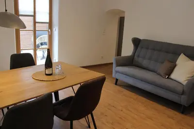 Ein Sitzbereich in der Unterkunft Bauernhaus Sieß'n - wohlfühlen entspannen genießen