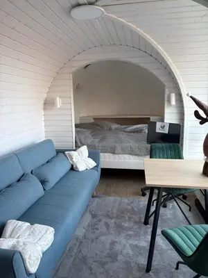 Ein Sitzbereich in der Unterkunft Seeperle Weißenstadt Haus Kösseine