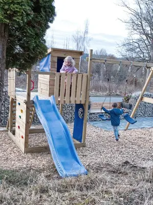 Ein Kinderspielbereich in der Unterkunft Seeperle Weißenstadt Haus Rudolfstein