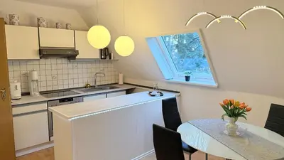 Küche/Küchenzeile in der Unterkunft Fichtenblick