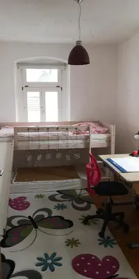Ein Bett oder Betten in einem Zimmer der Unterkunft Private Wohnung im Wallfahrtsort Gößweinstein